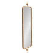 Antique Gold Slim Panel Wall Mirror
