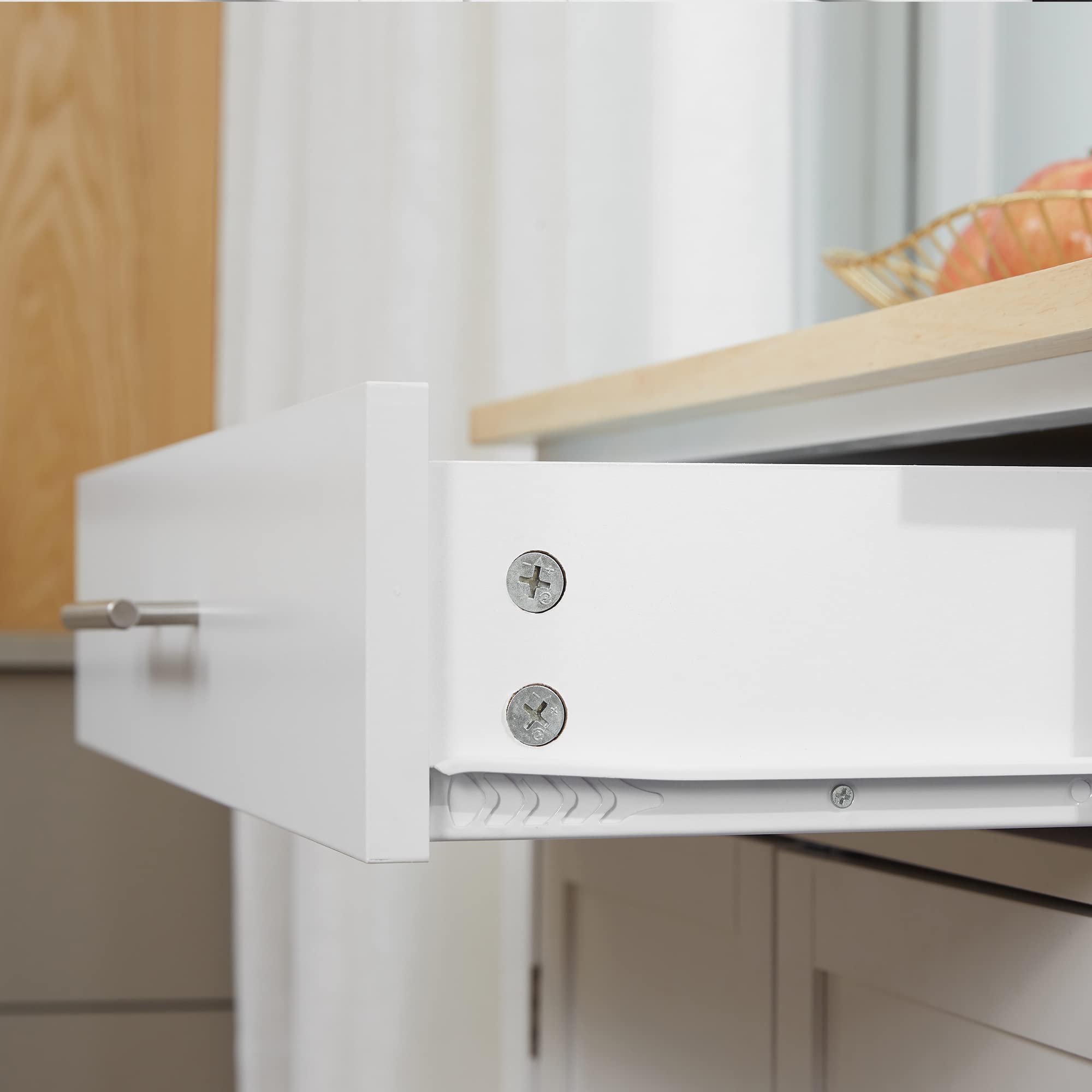 Rolling Kitchen Island Cart with Drawer & Storage Cabinet