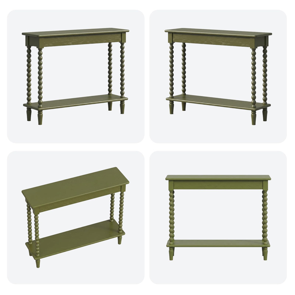 Green Bobbin Console Table