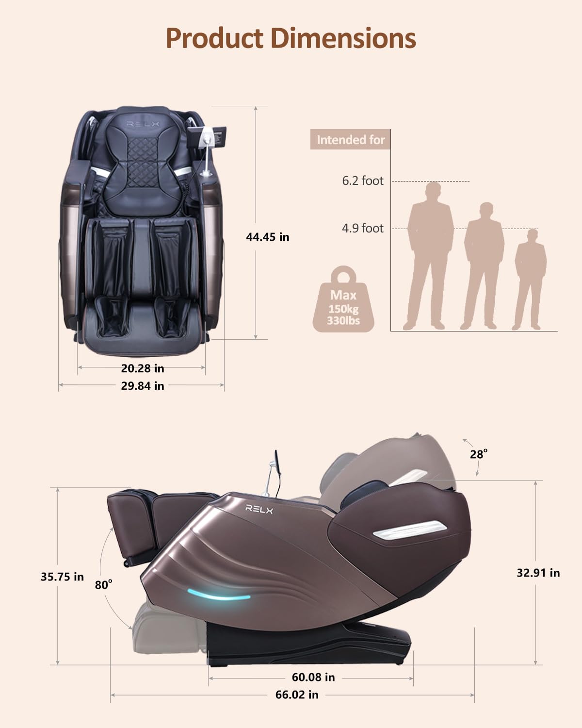 RELX 2026 Massage Chair Full Body, 20 Modes Zero Gravity SL-Track Shiatsu Massage Chair Built-in Heat System, Airbag Massage with Body Scan, Deep Yoga Stretch, Calfrest Extension and AI Control(Black)