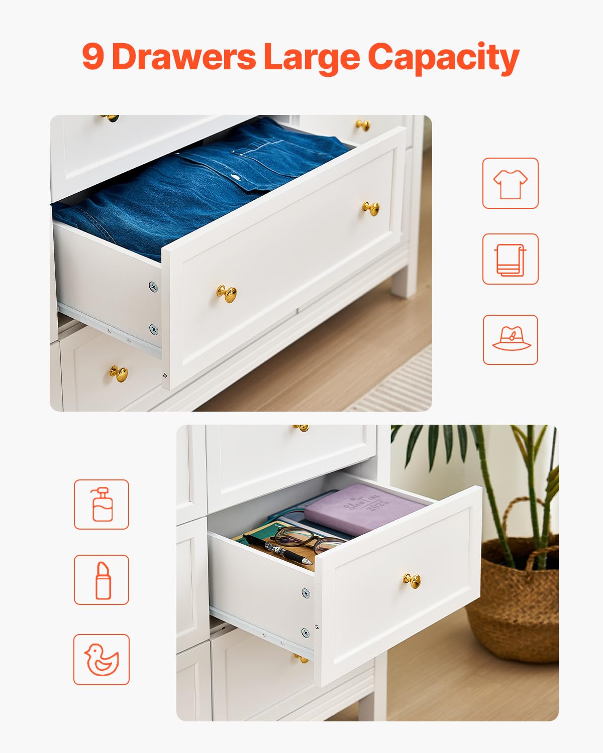 9-Drawer Dresser with Anti-Tip Device