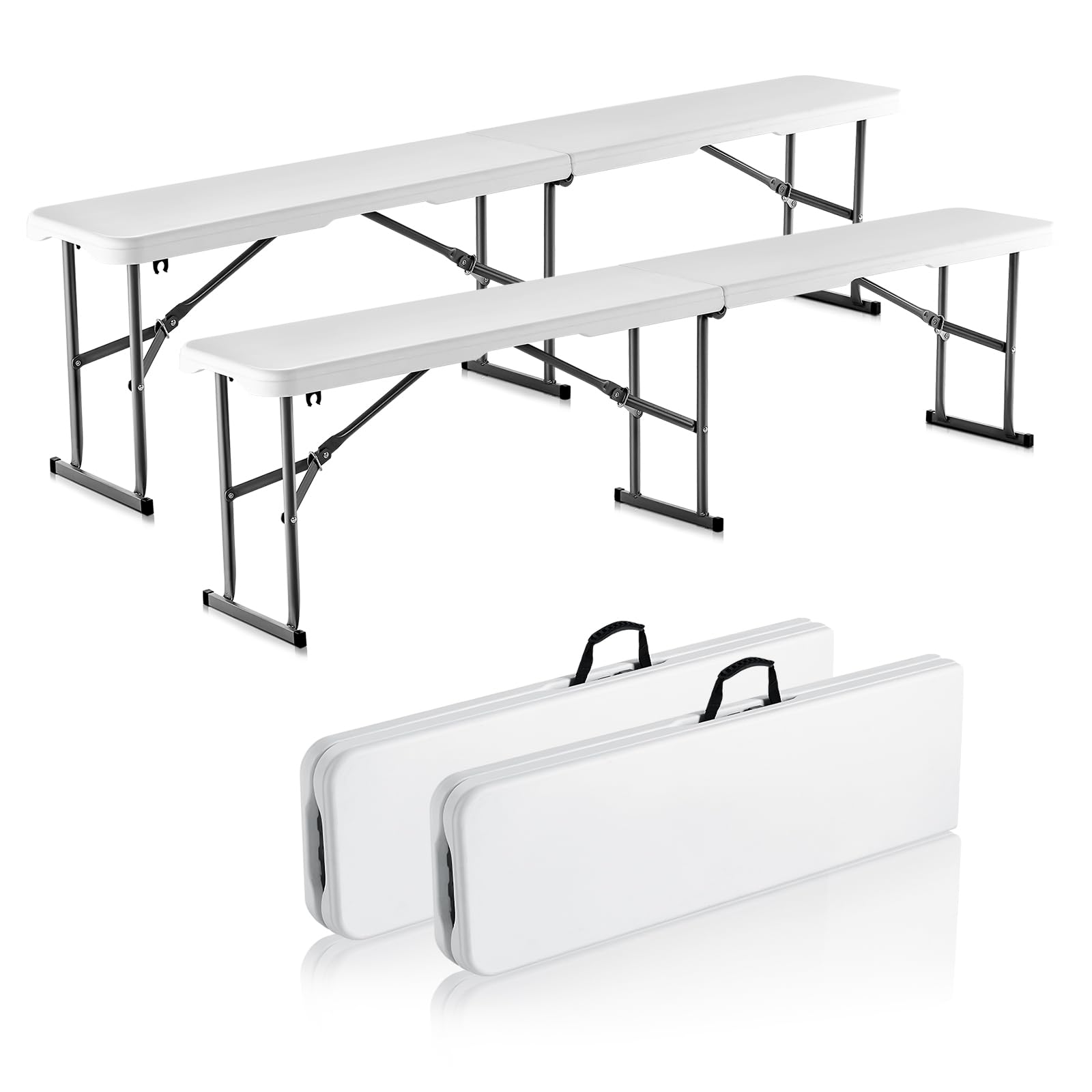 6FT Folding Bench, 2-Pack