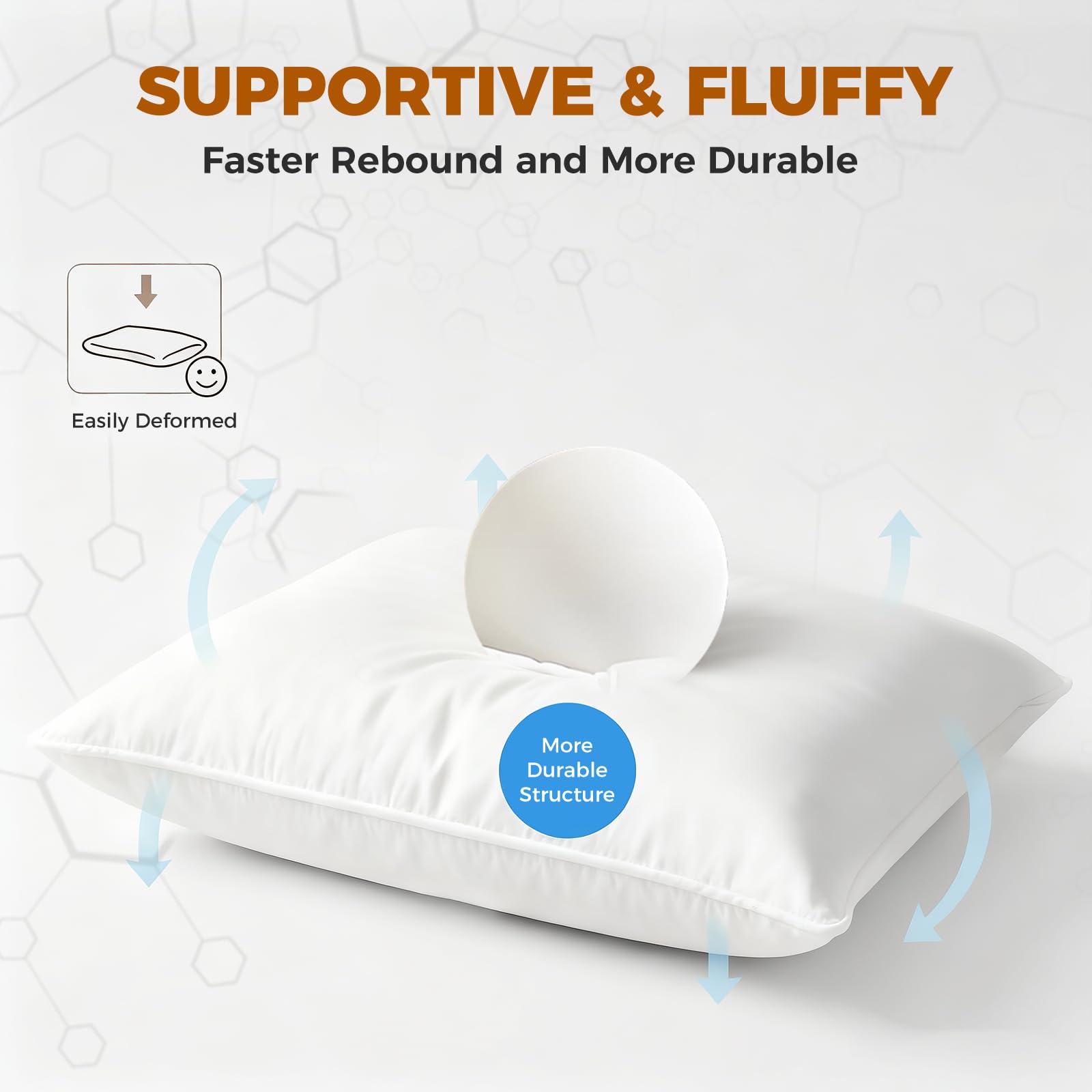IYTFNSDLE Twin Size Bolster & Back Pillow Inserts Replacement Set with 3D Cotton Filling,Bolster Cushions for Outdoor or Indoor Twin Daybed,Insert ONLY