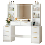 LED Makeup Vanity with 8 Drawers