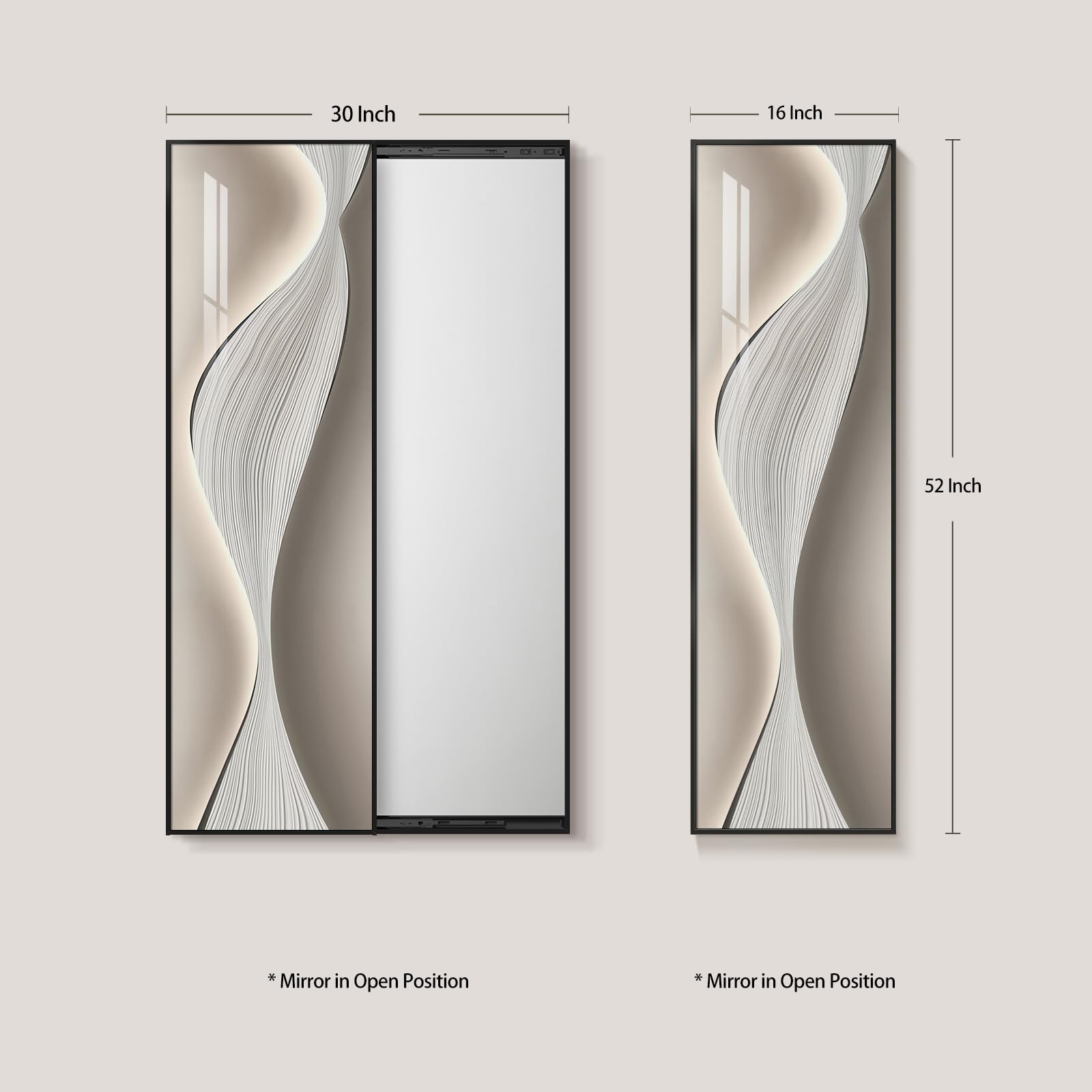 Sliding Full-Length Wall Mirror