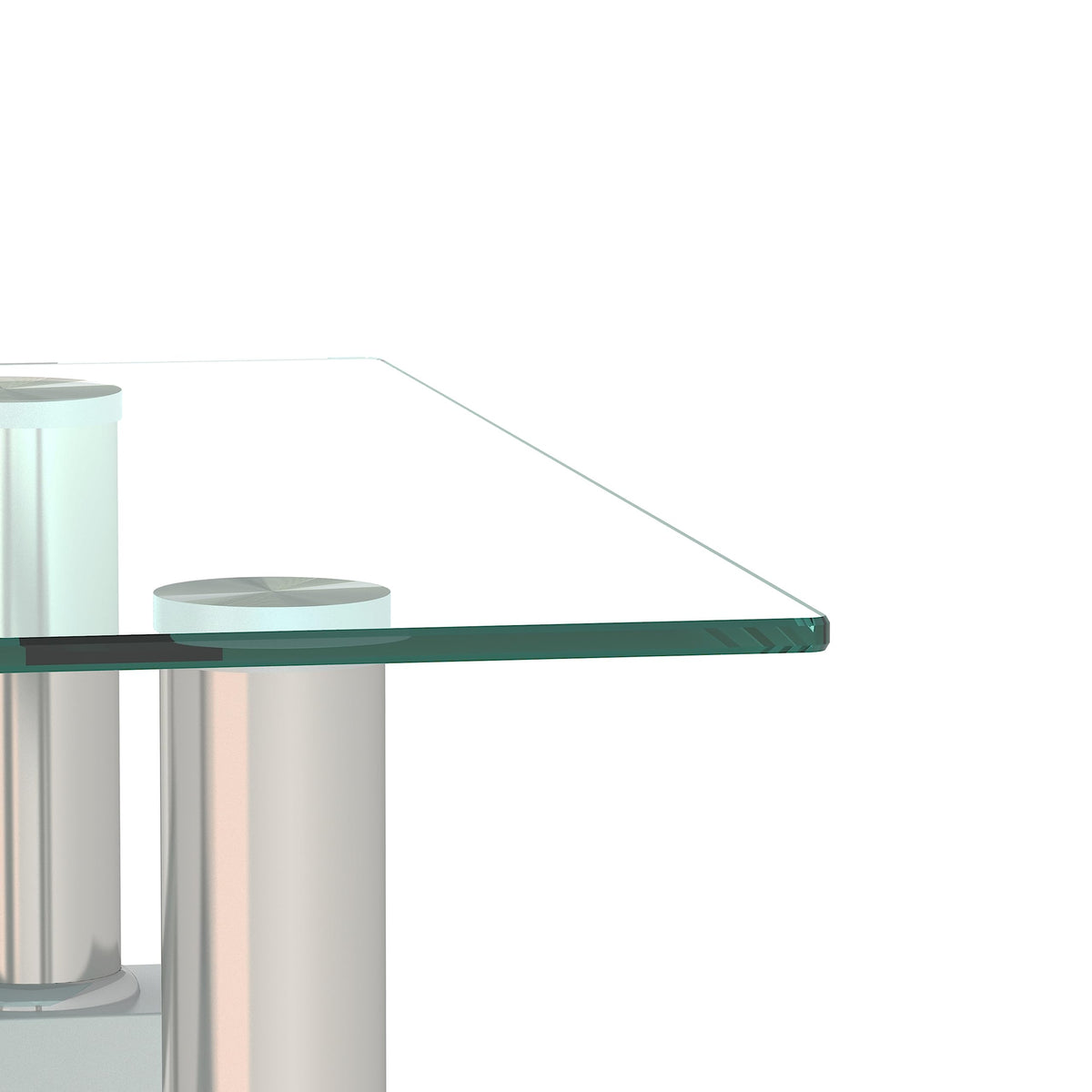 TIOPLY Living Room Tables Set,3 Piece Glass Coffee Table and End Tables Set for Living Room, Coffee Table Set with Tempered Glass Tabletop and Metal Frame for Apartment, Small Space, White