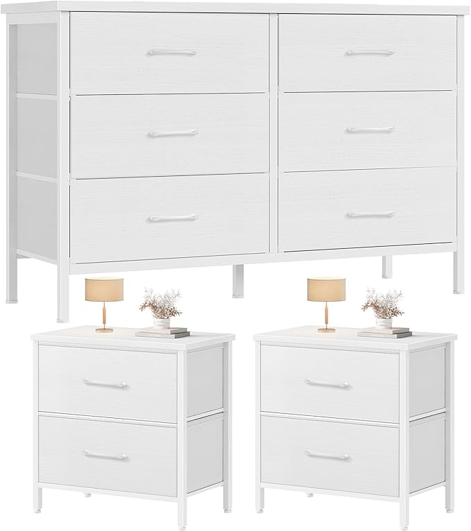 6-Drawer Dresser & Nightstand Set, 3-Piece