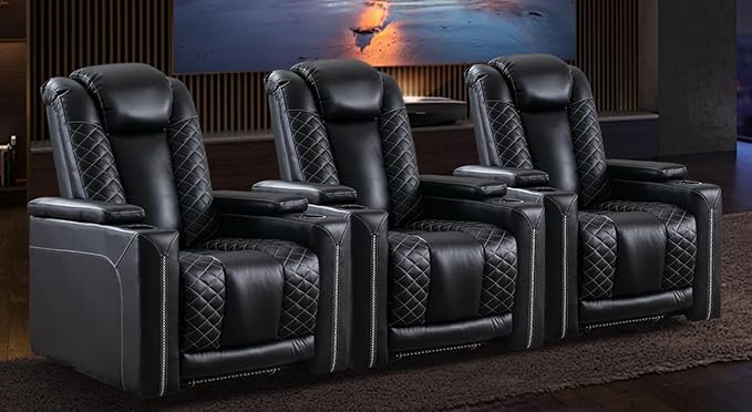 Power Recliner Chair with USB Ports, Cup Holders & Ambient Lighting