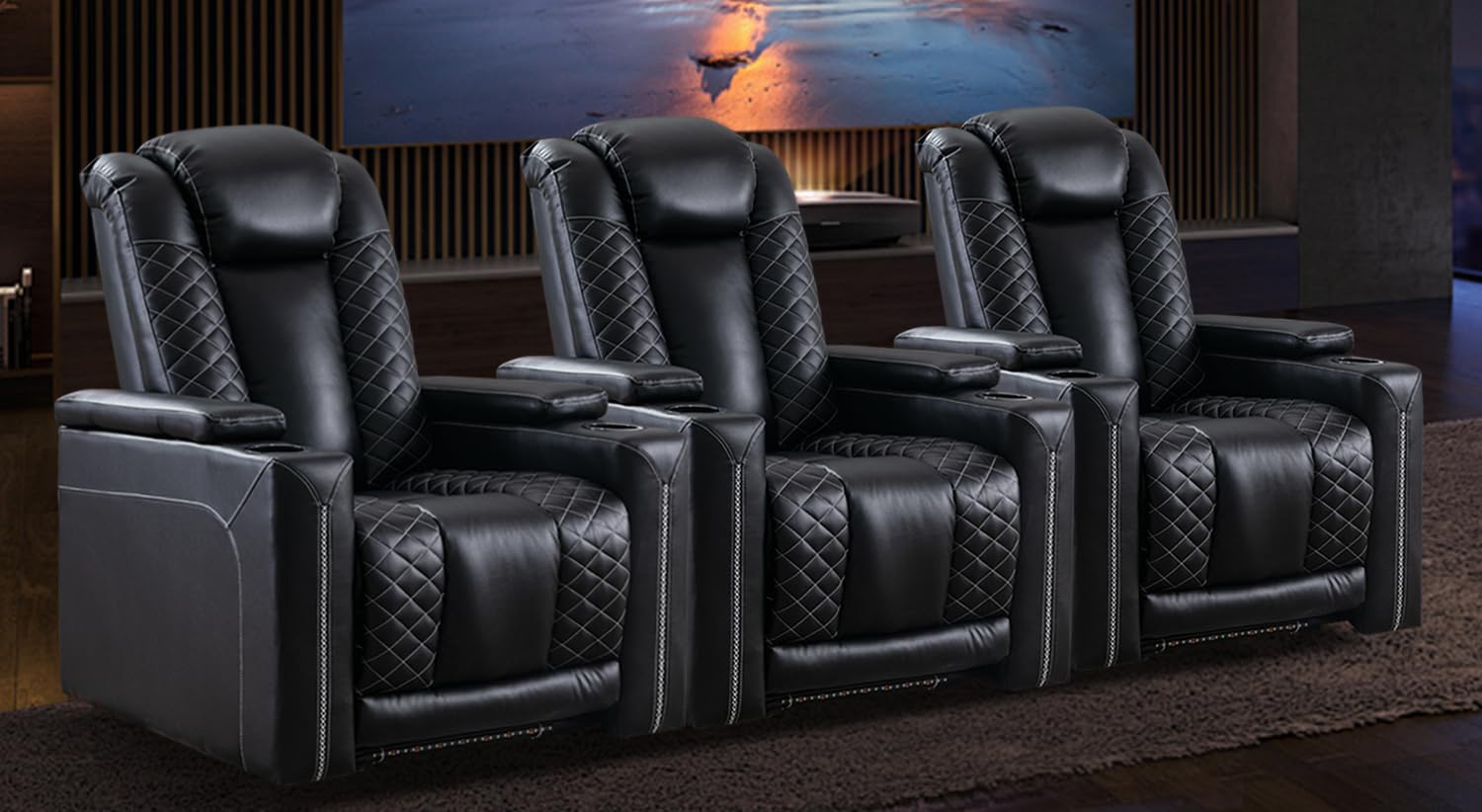Power Electric Recliner Chair with USB Ports & Cup Holders