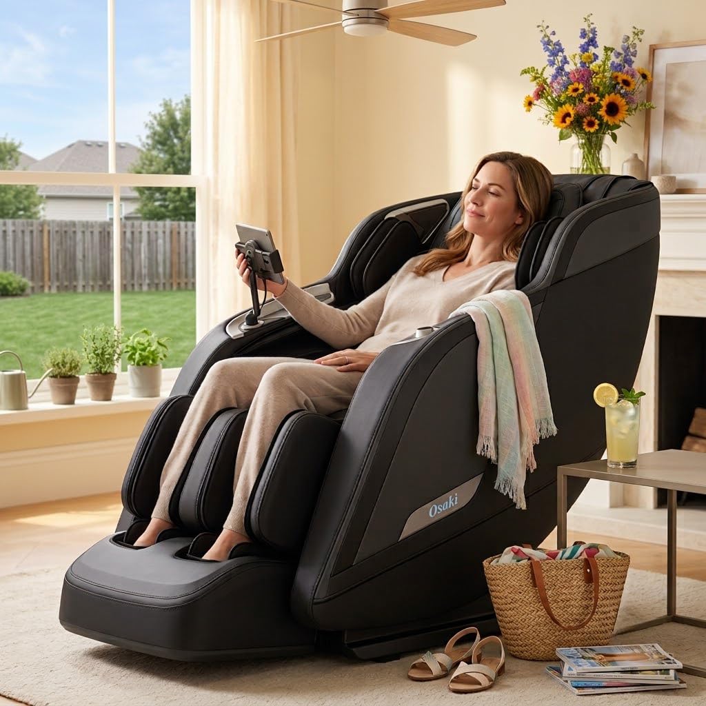 Black 4D Zero Gravity Massage Chair