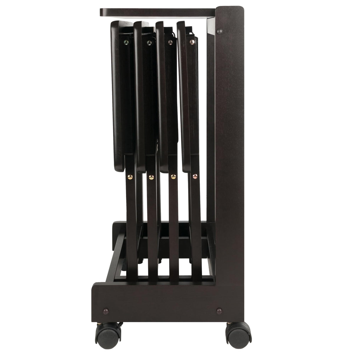 Folding Snack Tables with Rolling Stand