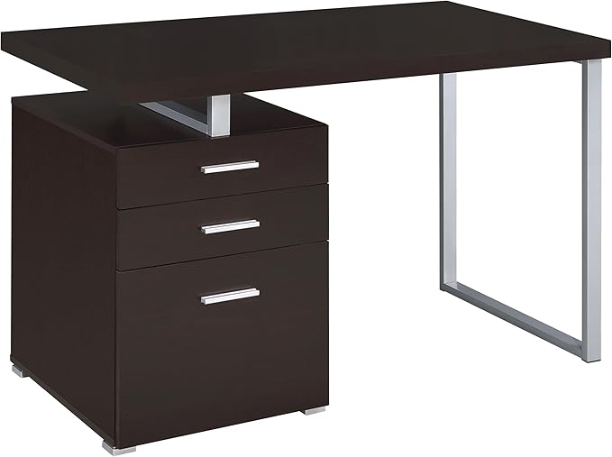 3-Drawer Computer Desk with File Cabinet