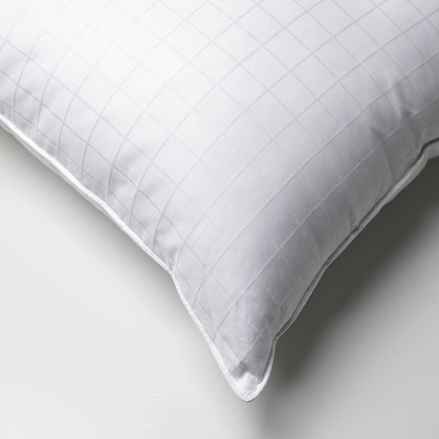 Sobel Westex Sobella Hotel Pillow Queen Size for Side Sleepers - 300TC 100% Cotton Cover with Gel Fiber Fill for Consistent Neck Support, Hotel and Resort Quality, Machine Washable, 20x30