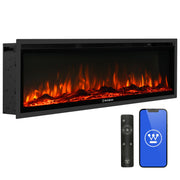 Electric Fireplace Heater with Color Changing Flames