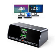 TobenONE Docking Station Dual 4K Monitor for Windows, 160W GaN+ LCD Display