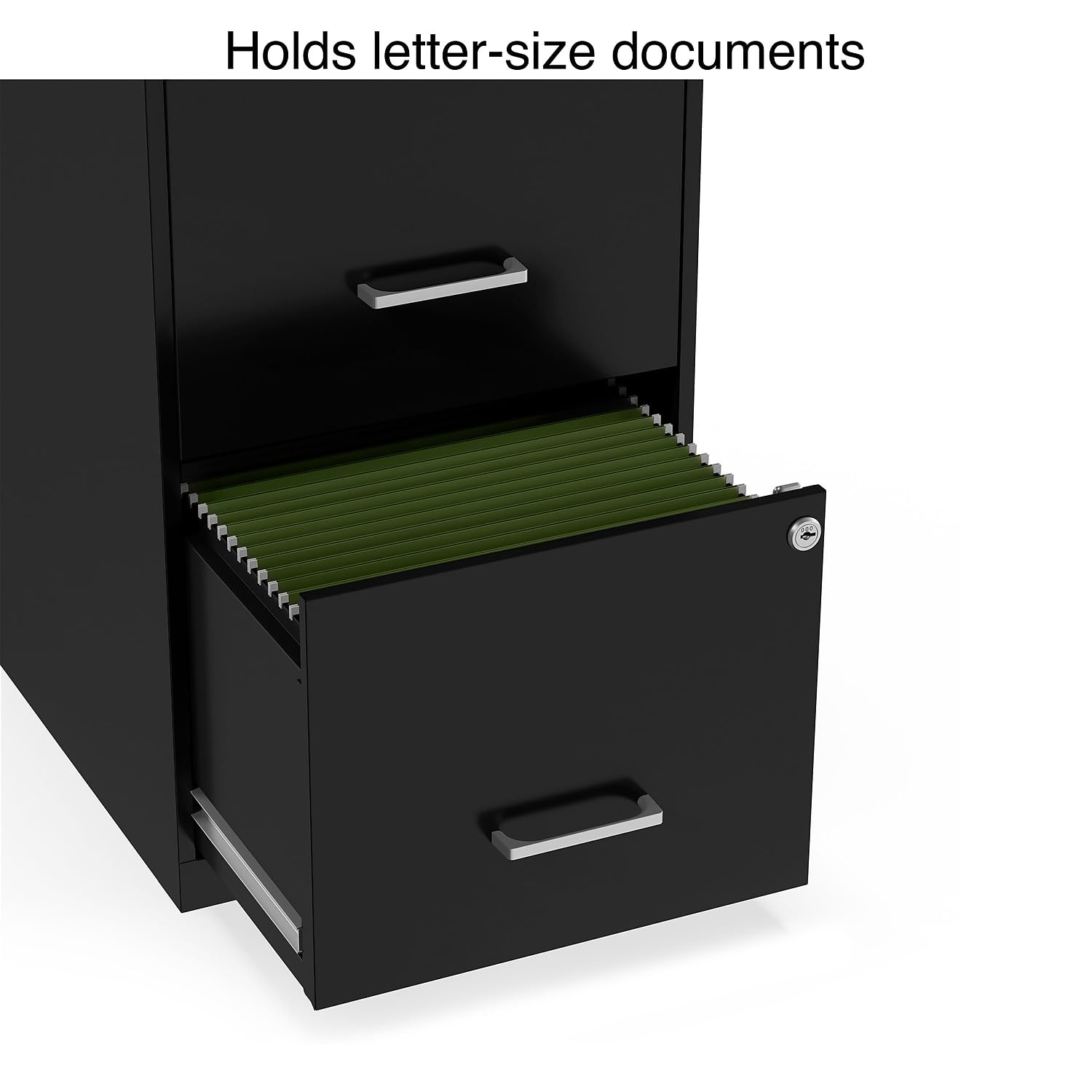 2-Drawer Vertical File Cabinet, Letter Size, Lockable
