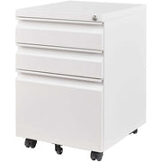 3-Drawer Mobile File Cabinet with Lock
