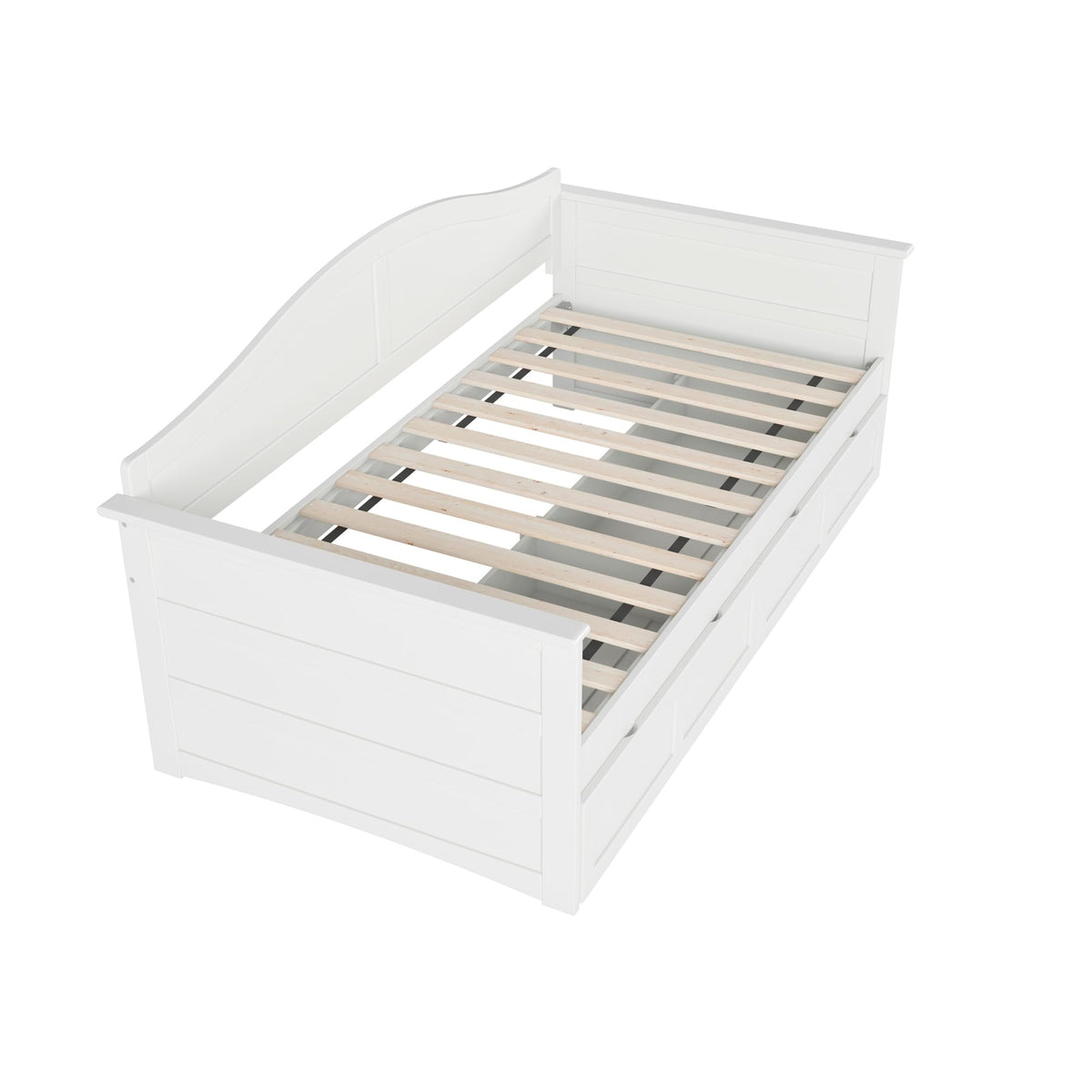AFI, Acadia Twin Wood Daybed with 2 Storage Drawers, White
