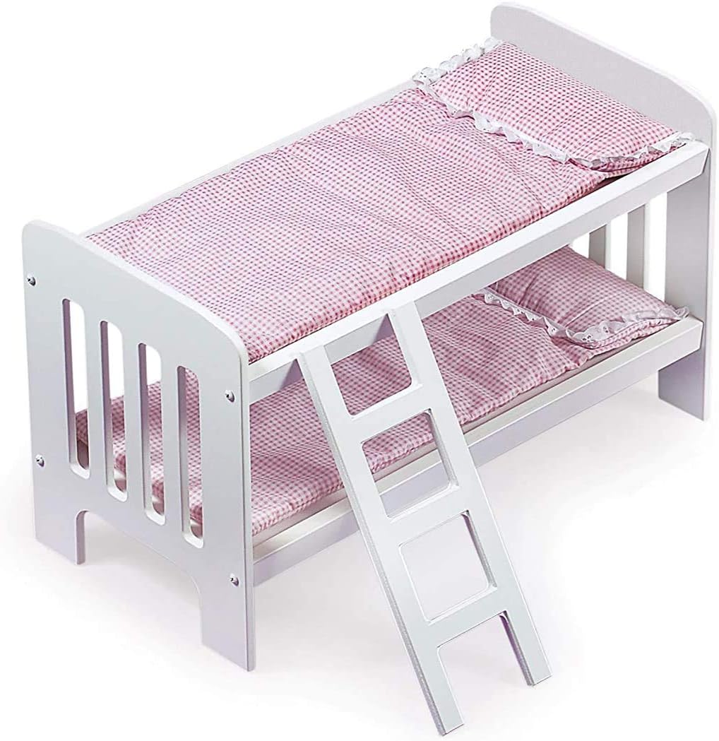 Doll Bunk Bed with Bedding & Ladder