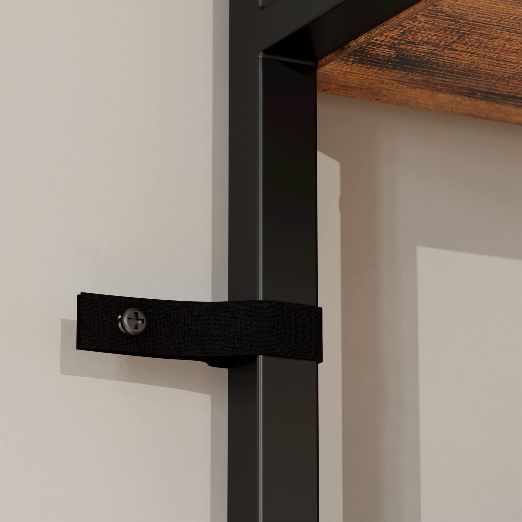 5-Tier L-Shaped Corner Bookshelf with Metal Frame