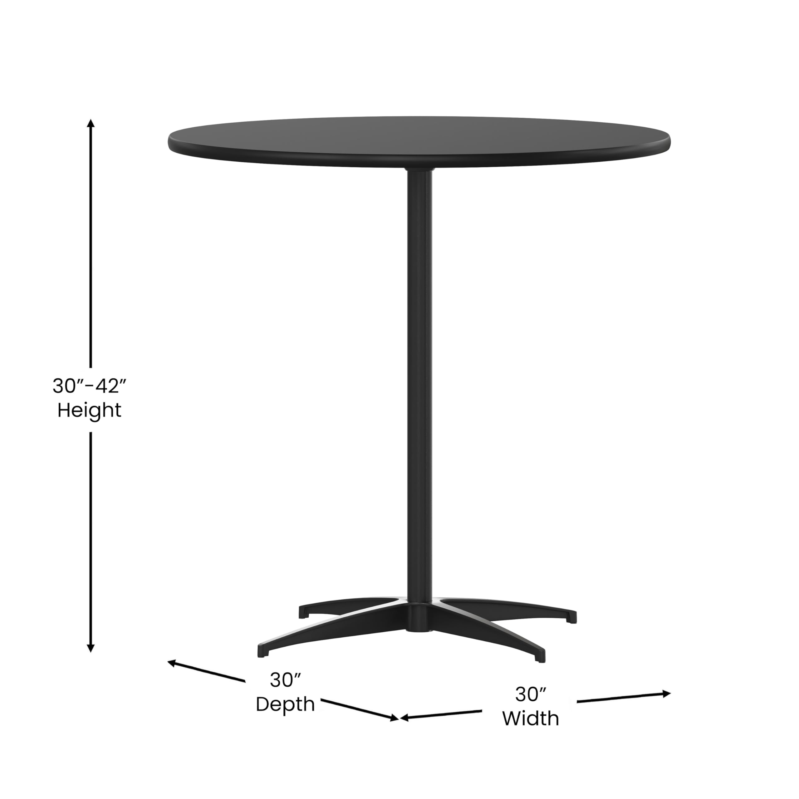 30" Round Adjustable Cocktail Table