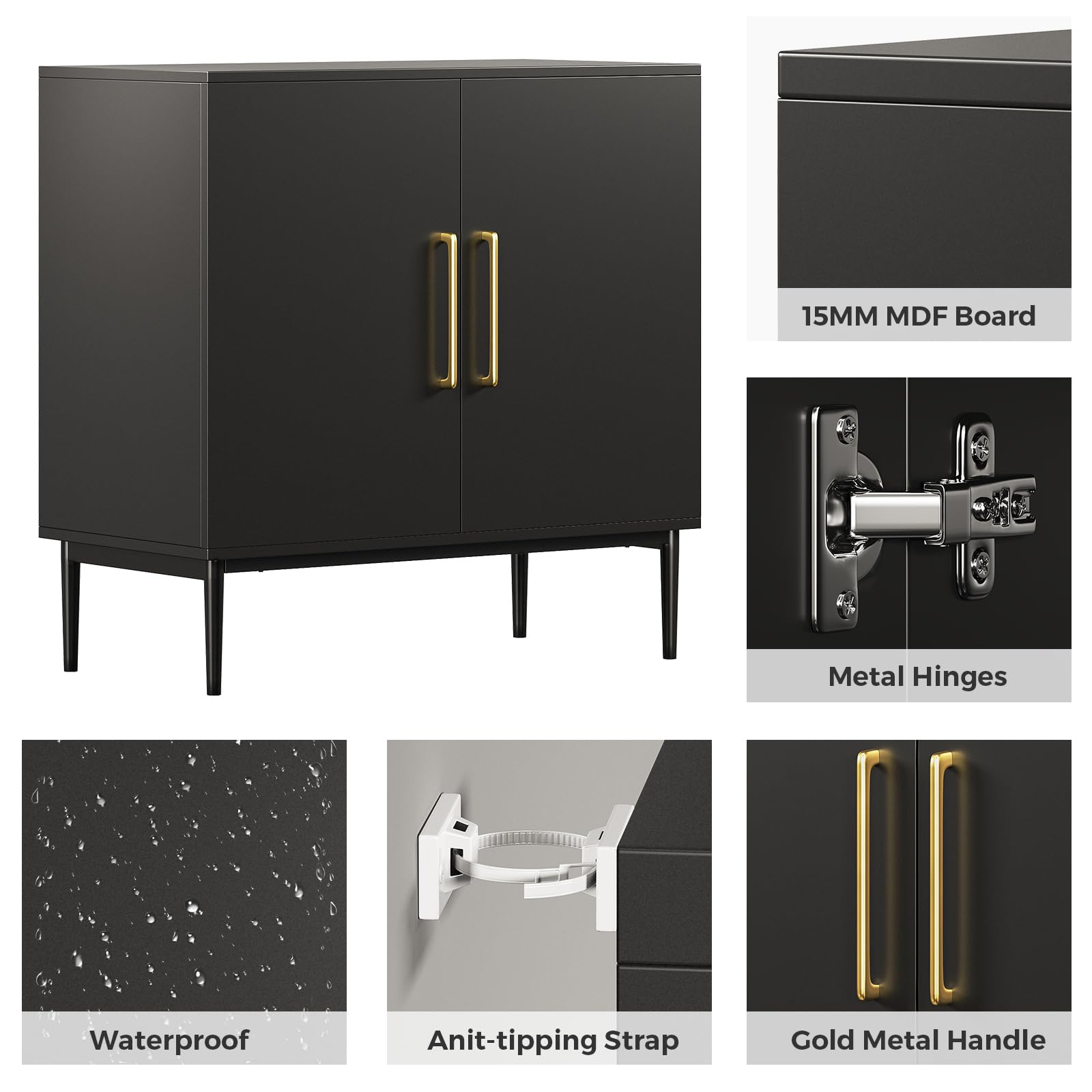 Modern Storage Cabinet with Doors