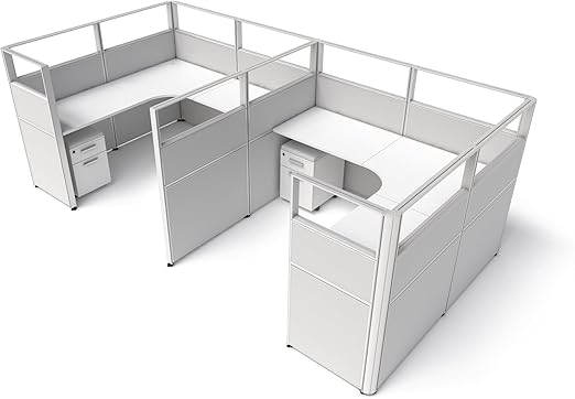 Modular Office Cubicle Kit – 7 Layout Options