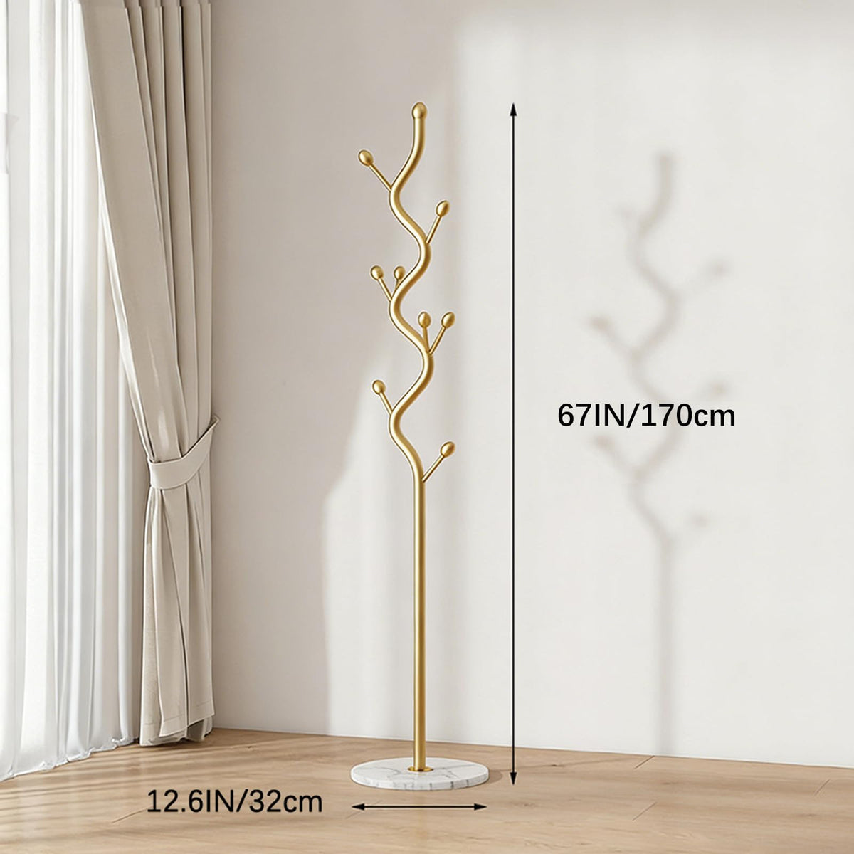 Gold Tree Coat Rack