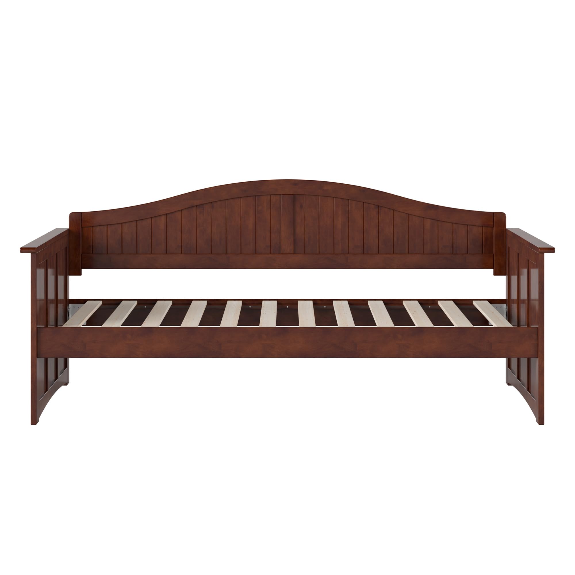 Solid Wood Twin Daybed with Beadboard Design & 2 Storage Drawers