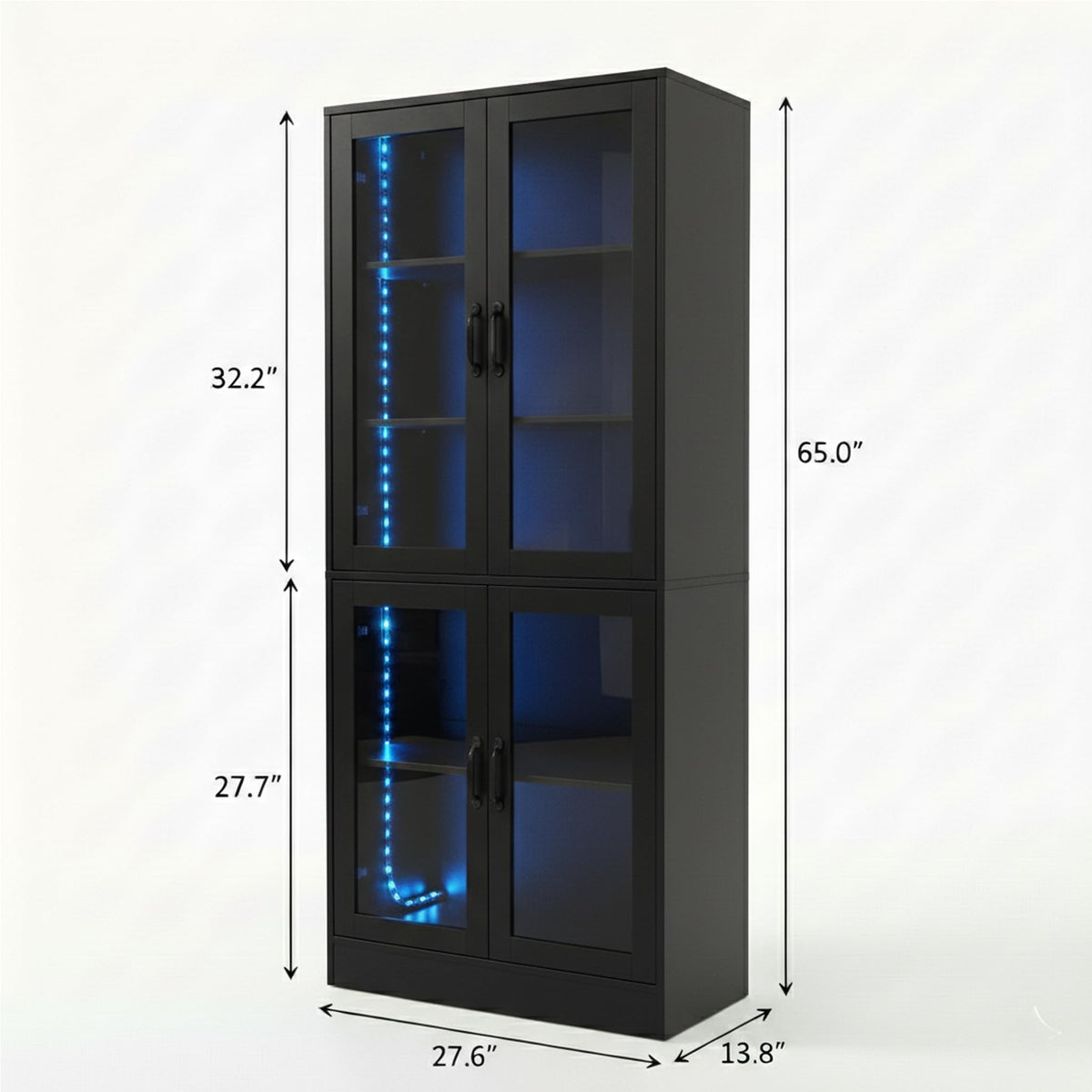 5-Tier LED Display Cabinet