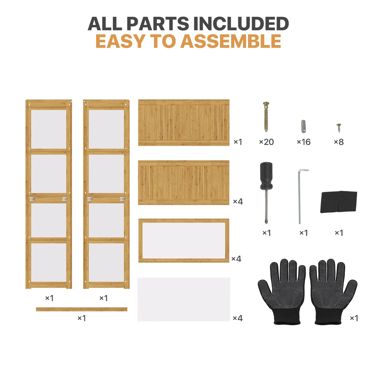 4-Tier Bamboo Display Cabinet