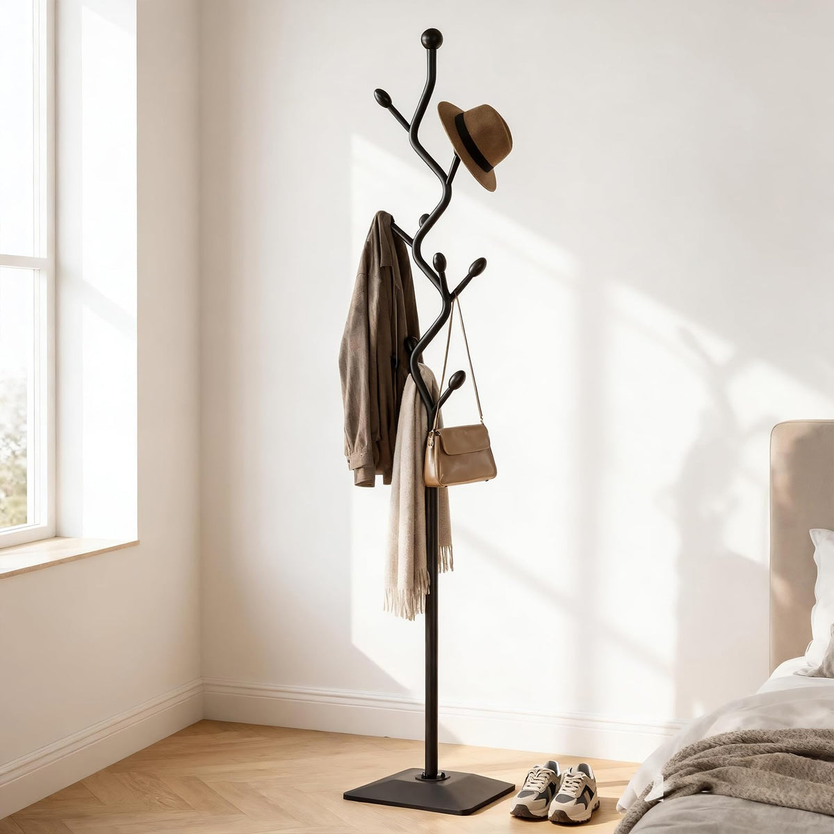 Tree Coat Rack with 8 Hooks