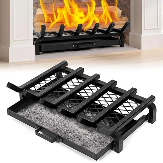 Fireplace Grate with Ember & Ash Tray