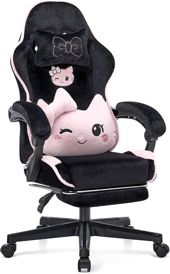 Pink Cat Gaming Chair