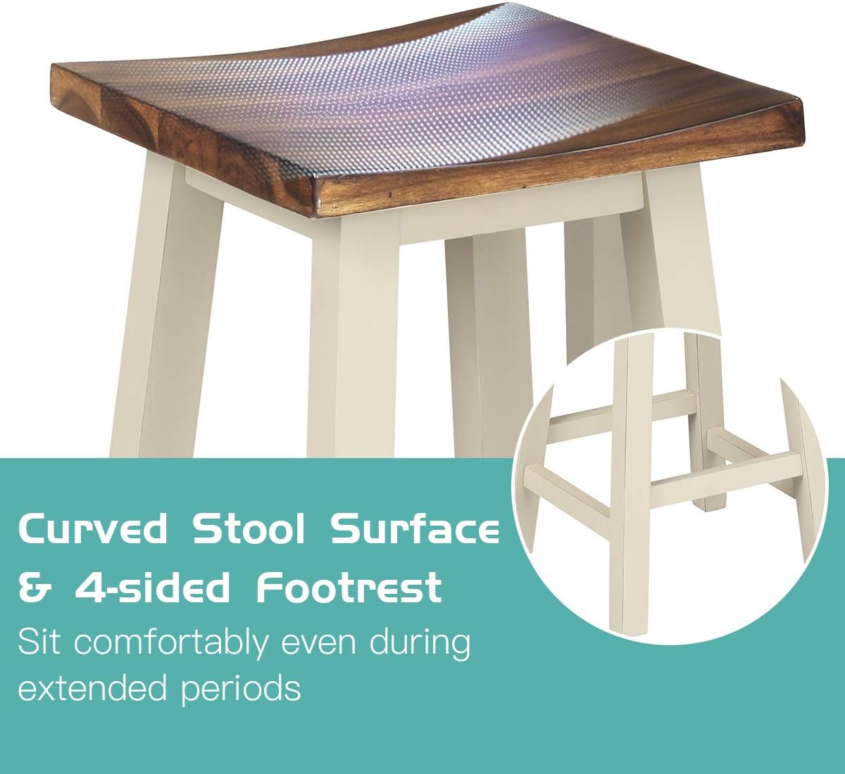 3-Piece Counter Height Pub Table Set with 2 Bar Stools