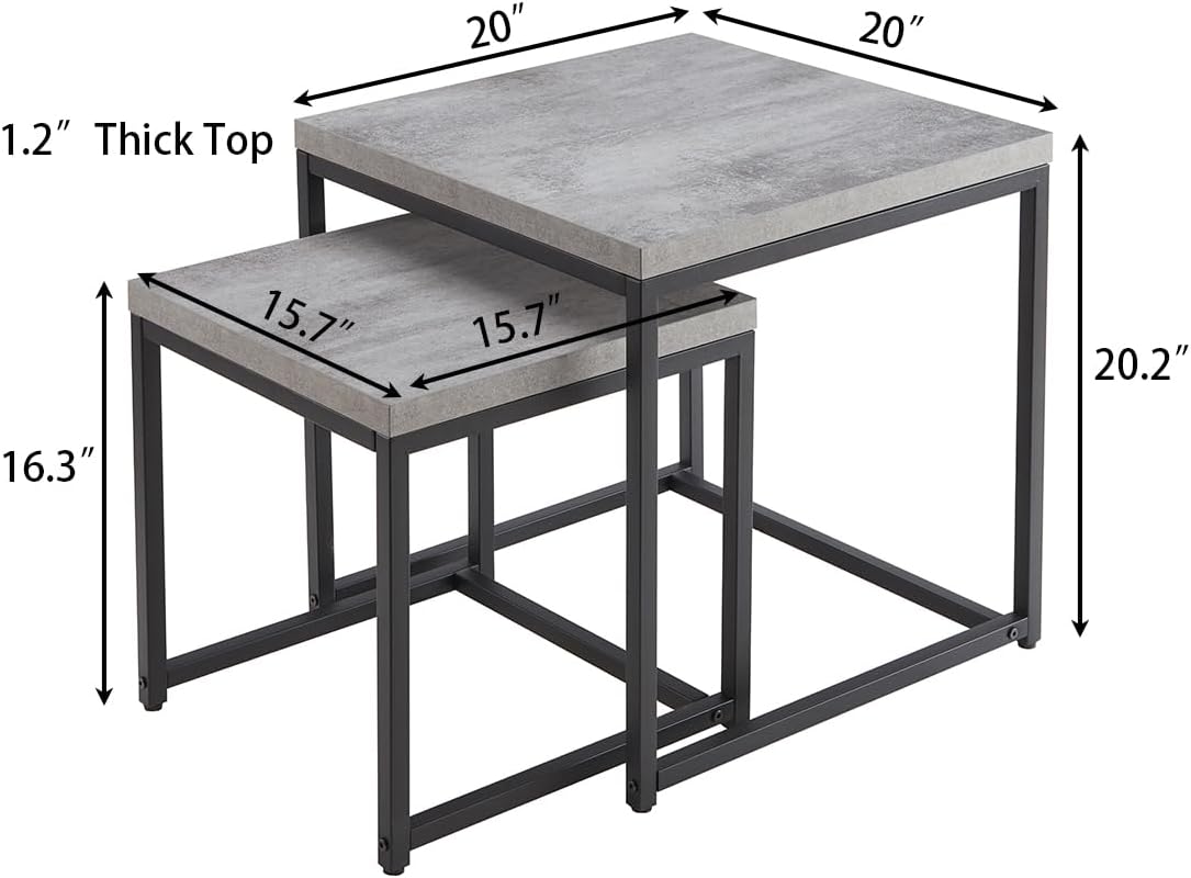 Nesting Coffee & Side Tables, Set of 2