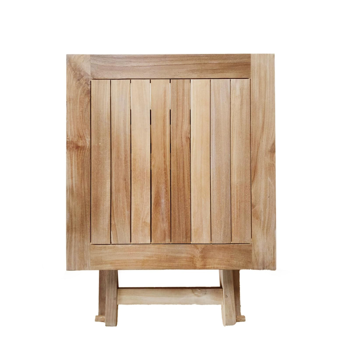RRI Goods Teak Wood Folding 20”-Inch Outdoor Coffee Table - Perfect for Camping & Outdoor Entertaining - Ideal for Backyard, Front Porch, Balcony (Square)