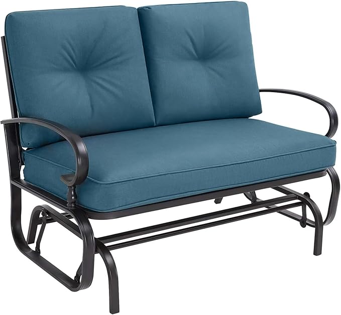 Outdoor Patio Glider Loveseat for 2