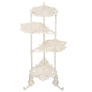 Sungmor Vintage Cast Iron 4-Tier Plant Stand, 36 Inch Tall, Antique White