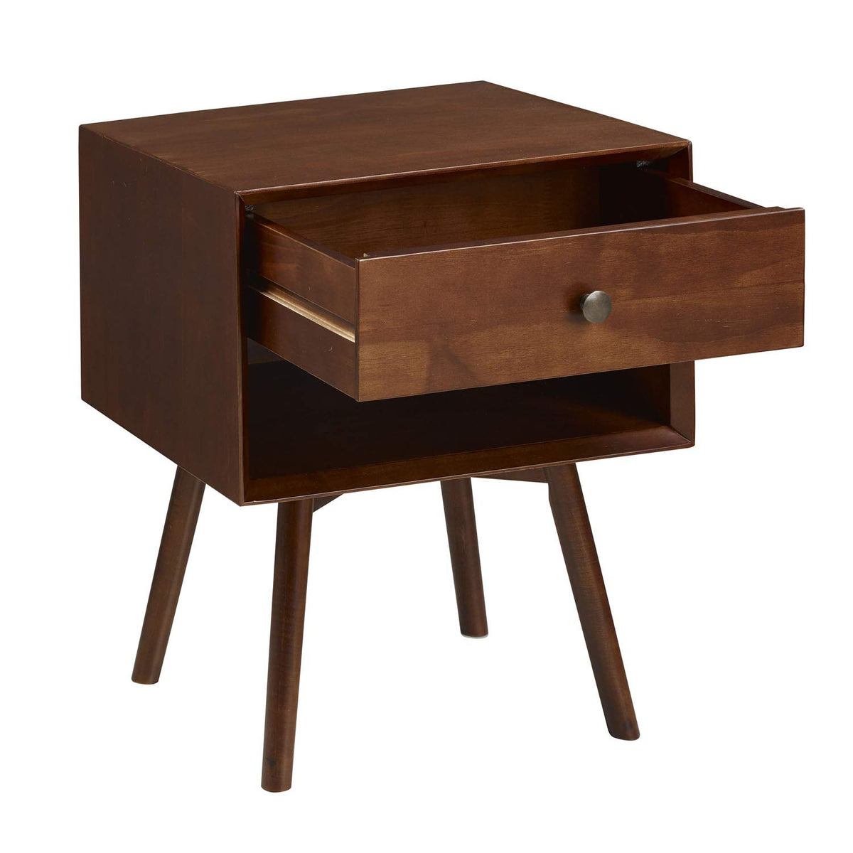 Mid-Century Pine Nightstand