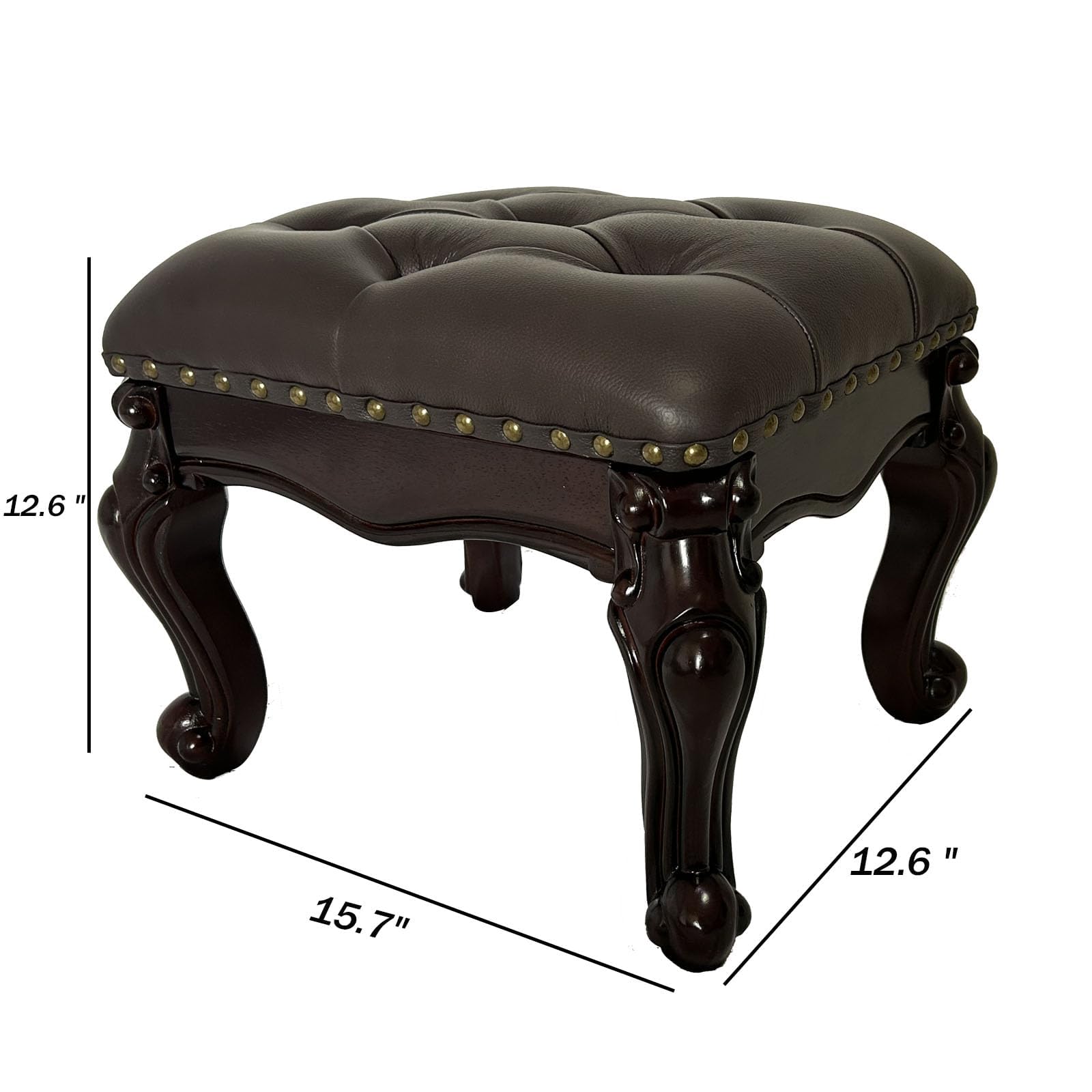 Leather Foot Stool Ottoman