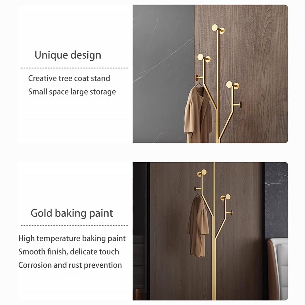 Freestanding Coat Rack with Marble Base