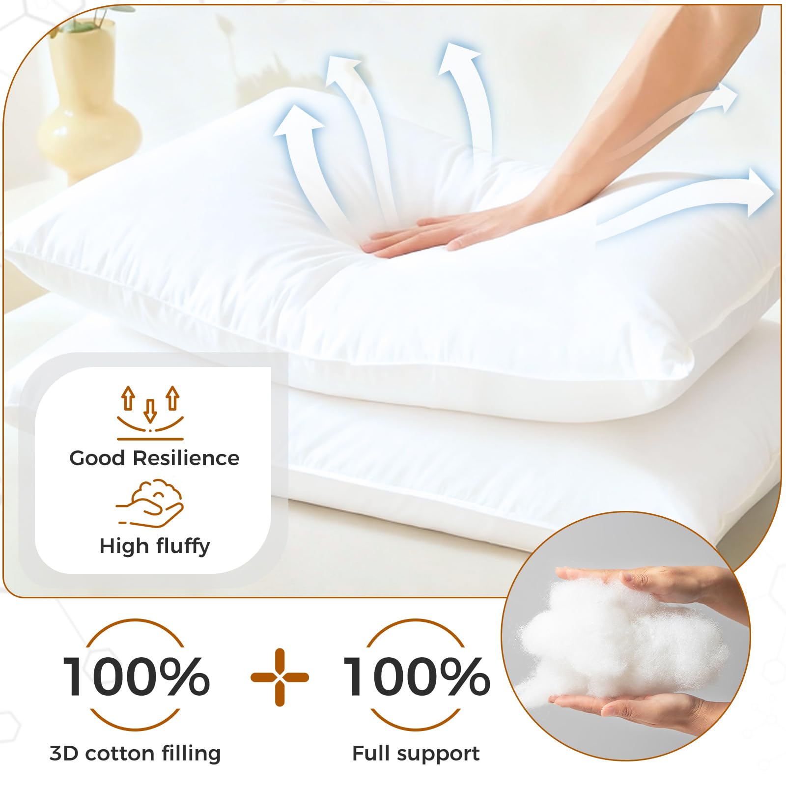 IYTFNSDLE Twin Size Bolster & Back Pillow Inserts Replacement Set with 3D Cotton Filling,Bolster Cushions for Outdoor or Indoor Twin Daybed,Insert ONLY
