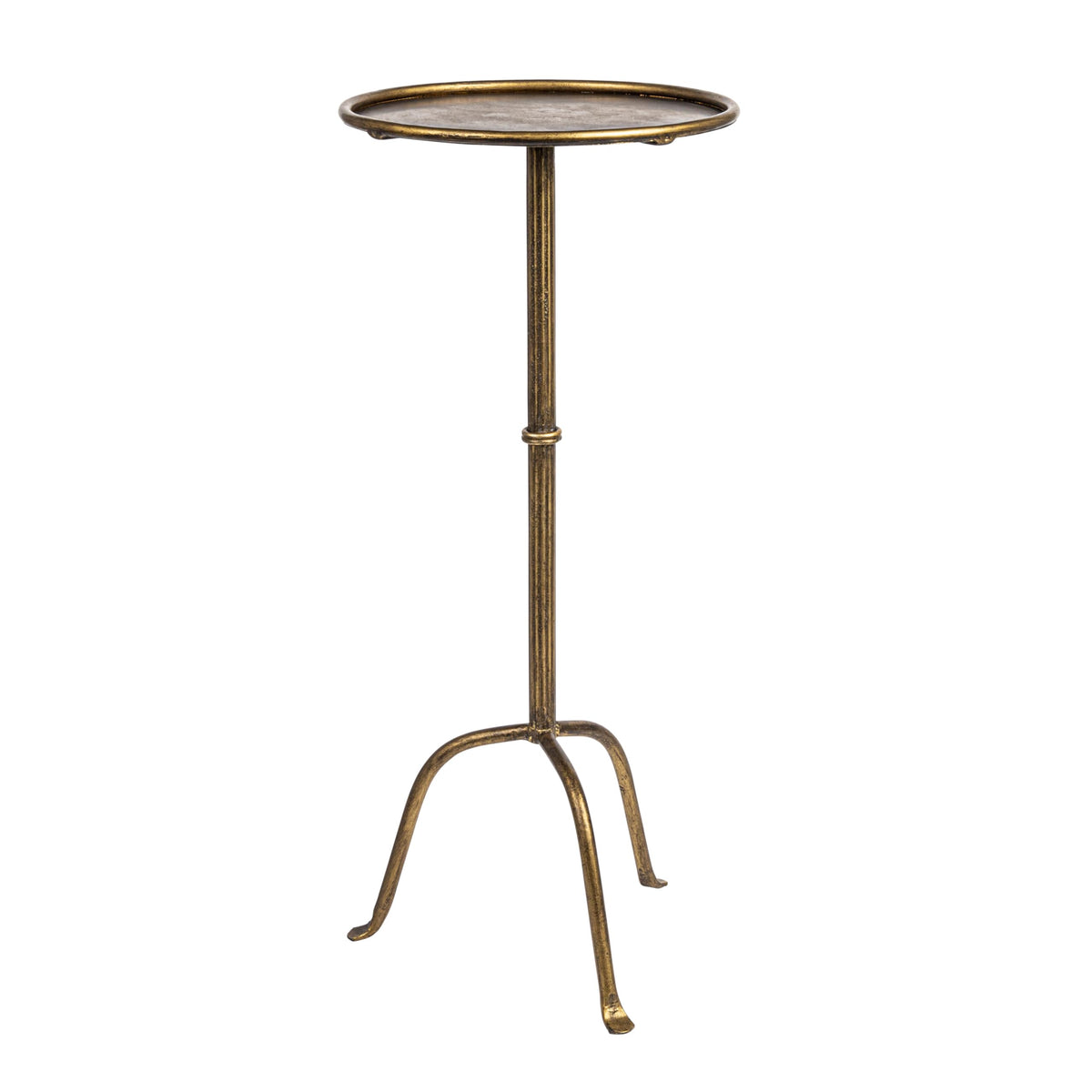 Creative Co-Op Metal Martini Cocktail Table, Antique Brass