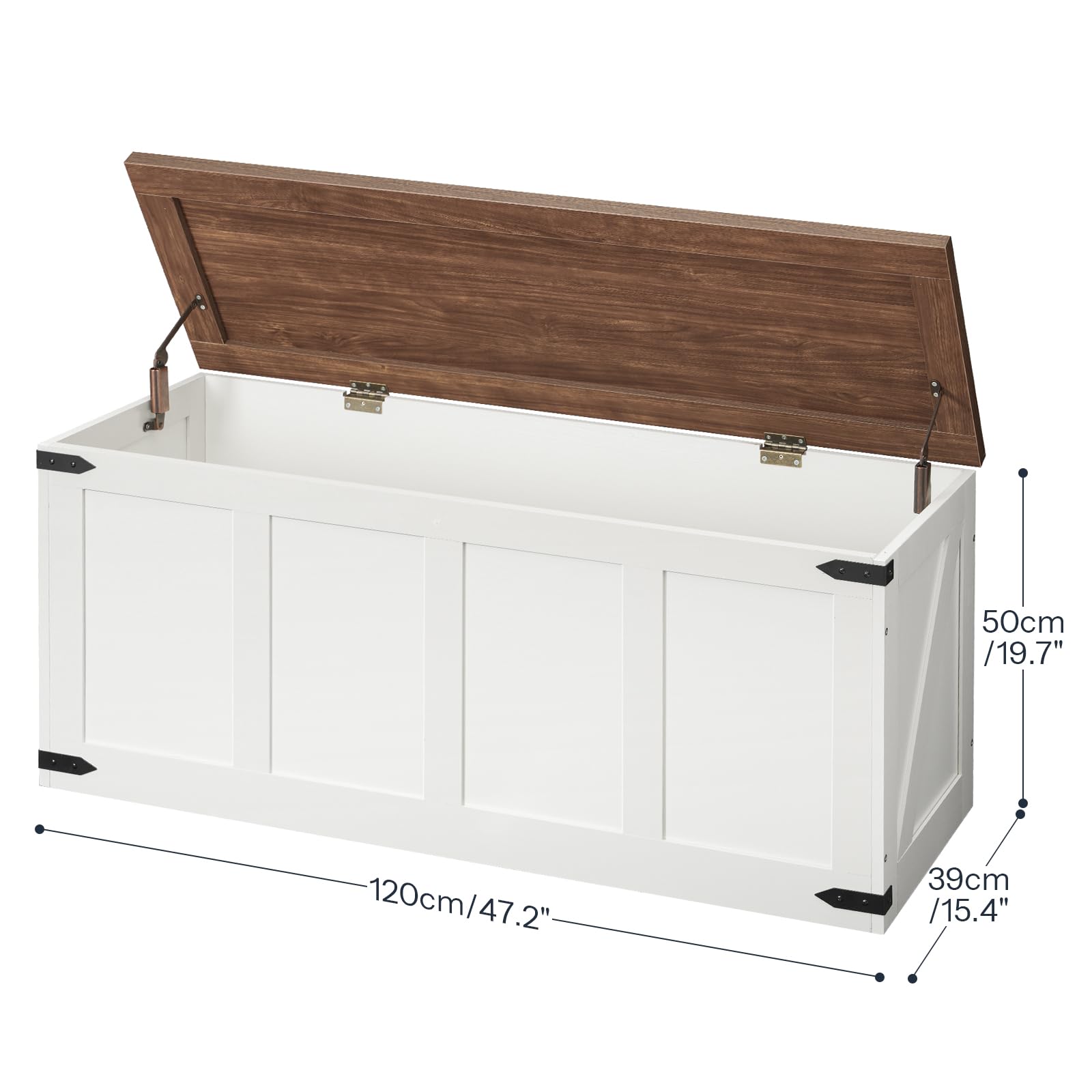 Storage Bench with Toy Box & Safety Hinges