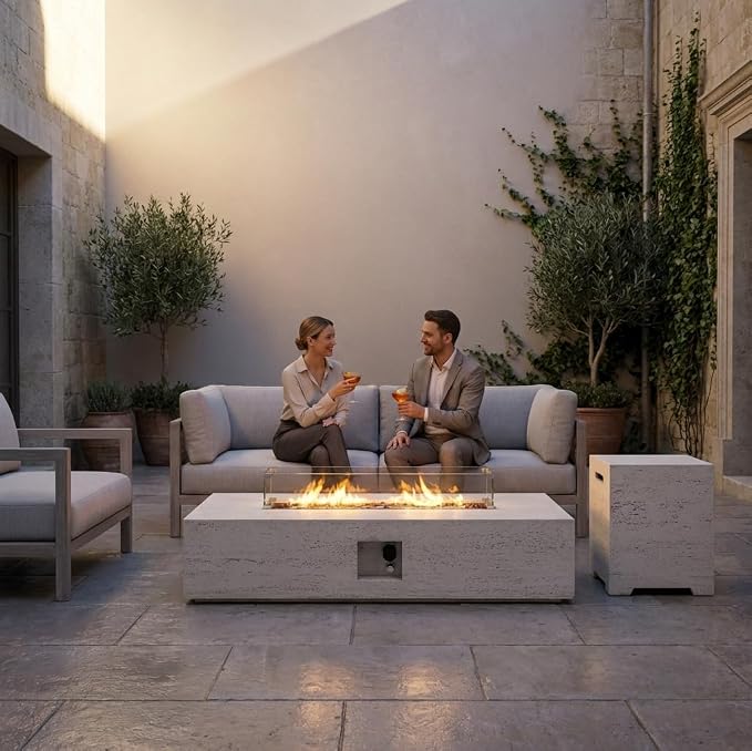 Rectangular Fire Pit Table
