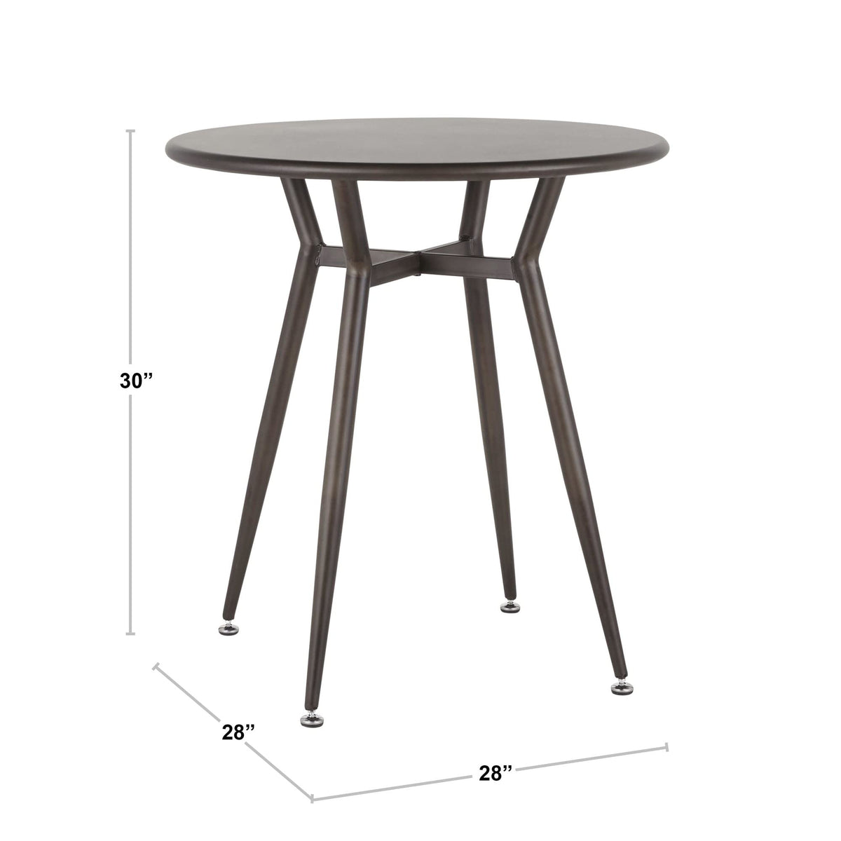 Round Industrial Dining Table