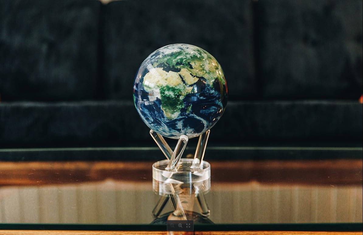 Self-Rotating Globe – Earth with Clouds