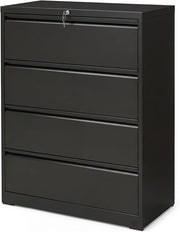 4-Drawer Lateral File Cabinet with Lock