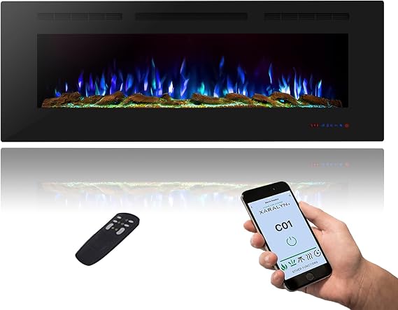 WiFi Smart Electric Fireplace Insert – Recessed & Wall Mount